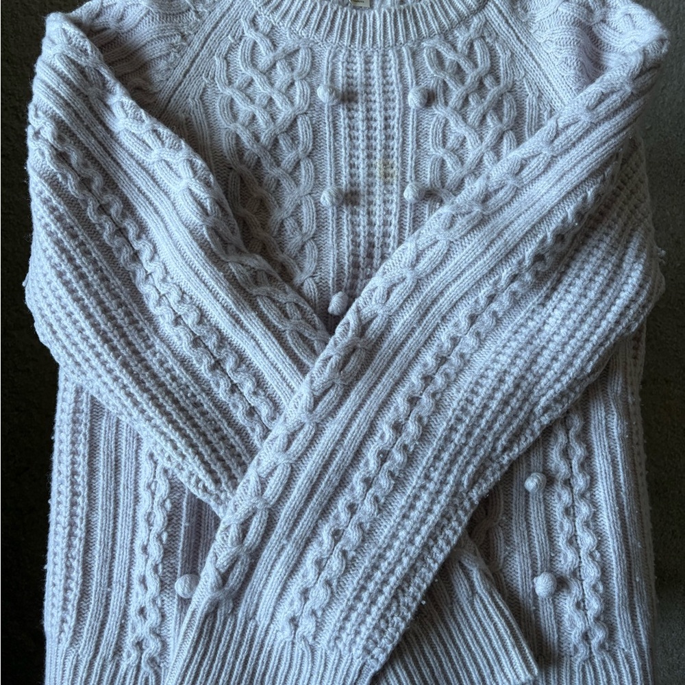 J. Crew Lambswool Sweater in Light Purple L